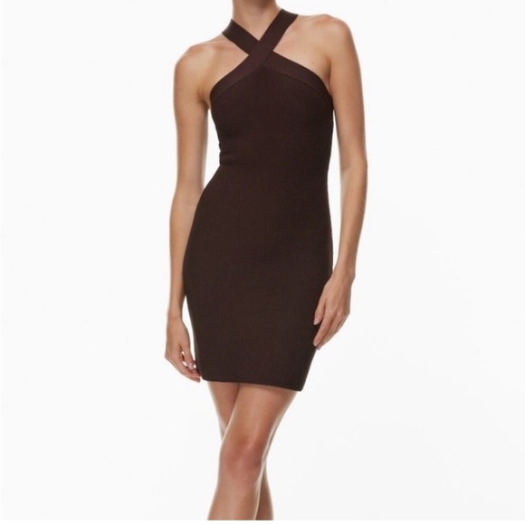 Aritzia Babaton Sculpt Brown Dress - Picture 1 of 5